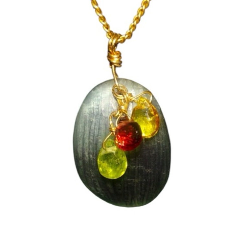 Alexis Bittar Lucite Bead Cluster Pendant Necklace
